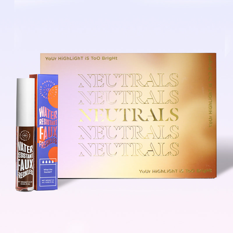 "Neutrals" Faux Freckle Liquid & Highlighter Palette Bundle